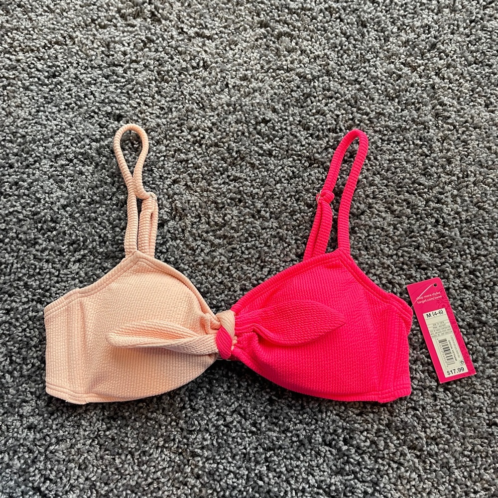 NWT Target Pink Bikini Top Size M
